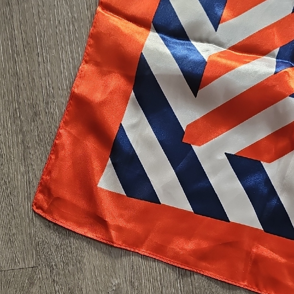 Nautica Orange and Blue Chevron Scarf - Picture 2 of 9
